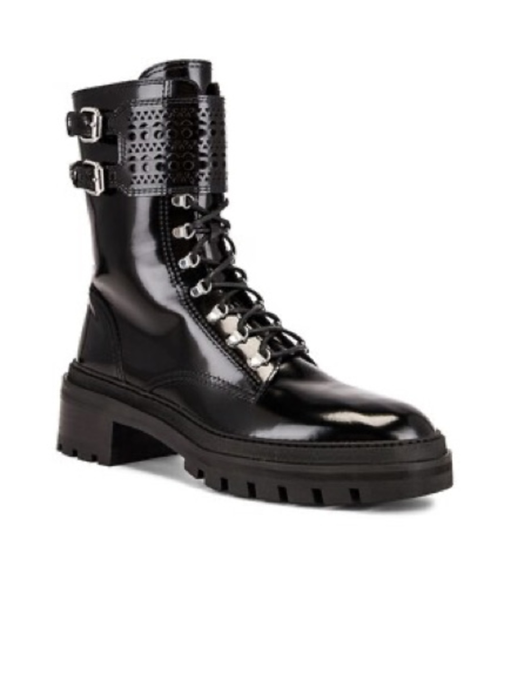 Alaïa Buckle Military Boots